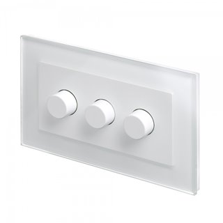 Retrotouch White Crystal 3 gang dimmer Retrotouch White Crystal 3 gang dimmer